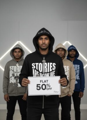 Graphic Zipper Signature Hoodie Premium Cotton Fleece Zipper Hoodie — 350 GSM